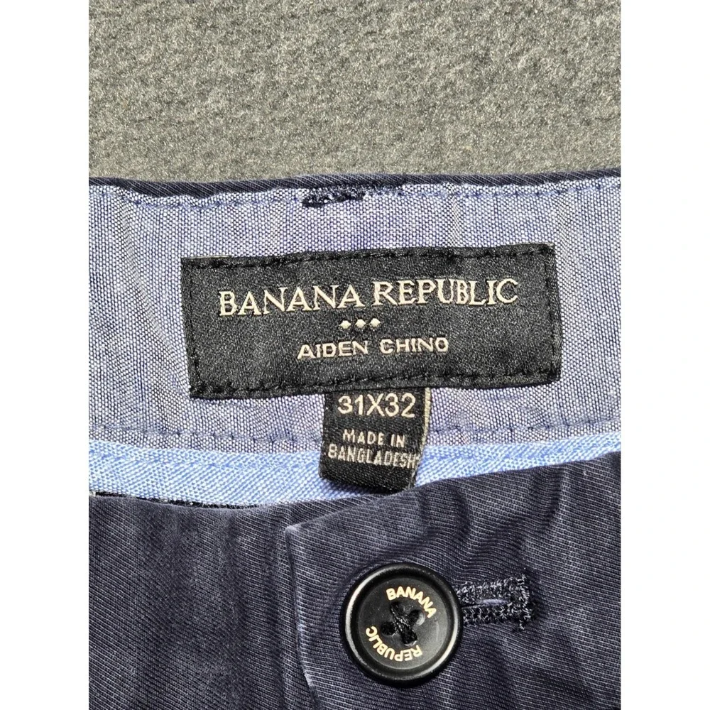Banana Republic Aiden Chino Pants Mens 31x32 Gray Casual‎ Trousers